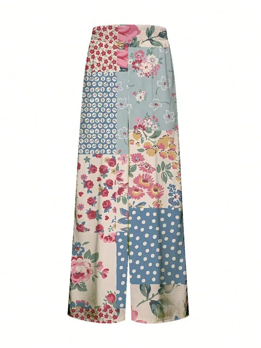 Blue Boho Women's Flowy Palazzo Pants